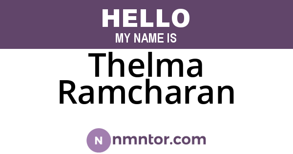 Thelma Ramcharan