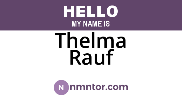 Thelma Rauf