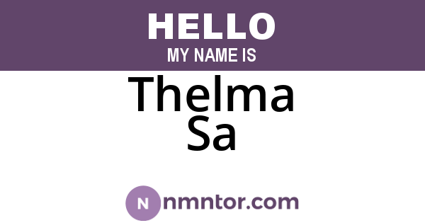 Thelma Sa