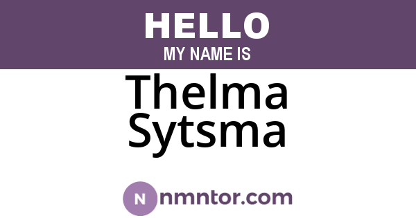 Thelma Sytsma