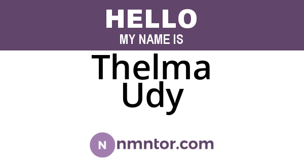 Thelma Udy