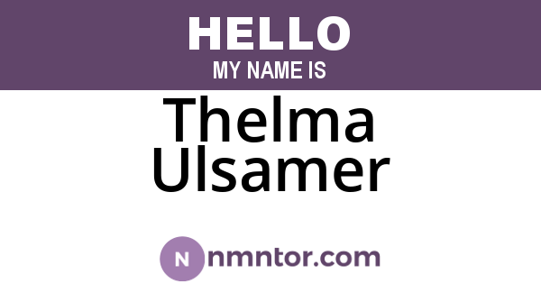 Thelma Ulsamer