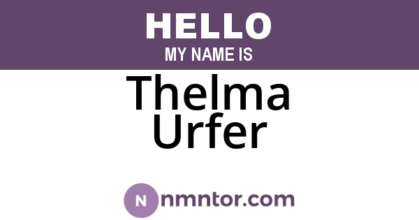 Thelma Urfer