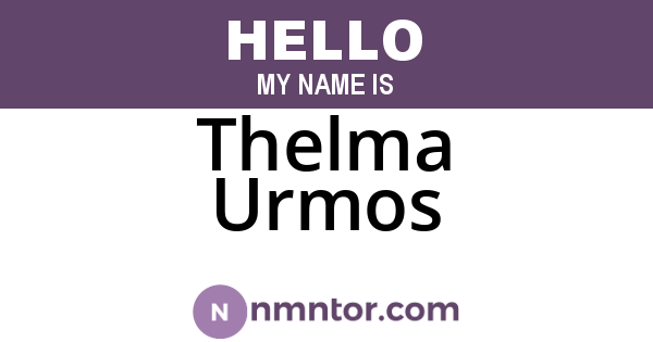 Thelma Urmos