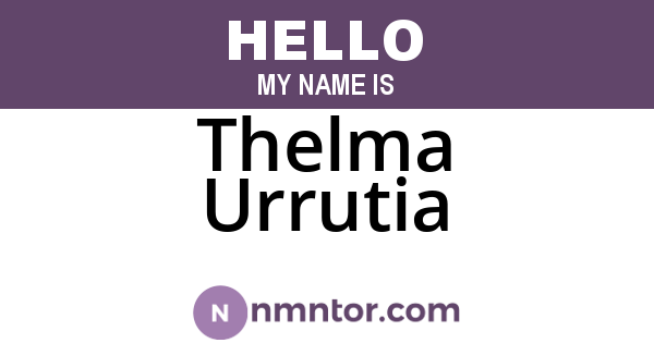 Thelma Urrutia
