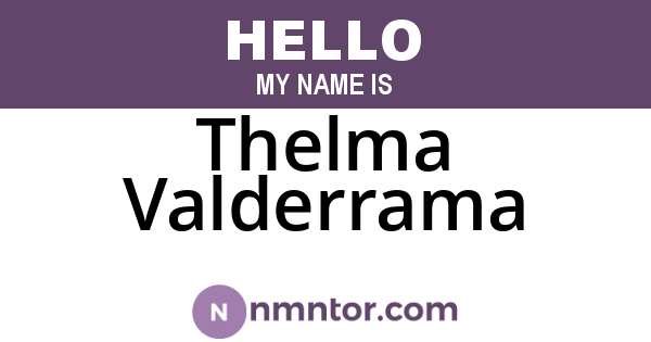Thelma Valderrama