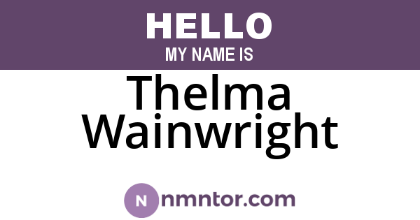 Thelma Wainwright