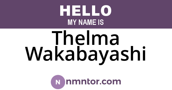 Thelma Wakabayashi