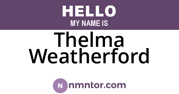 Thelma Weatherford