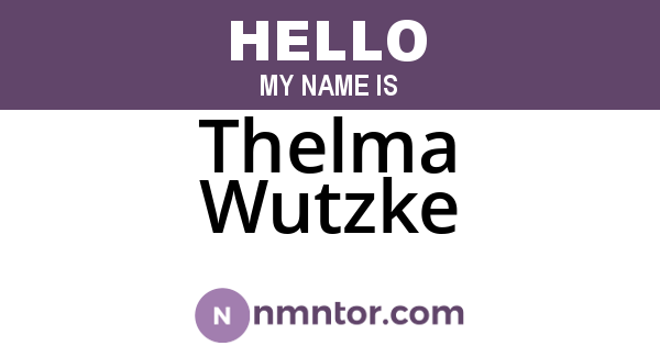 Thelma Wutzke