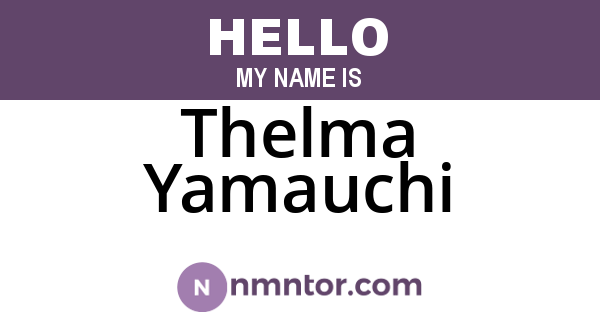 Thelma Yamauchi
