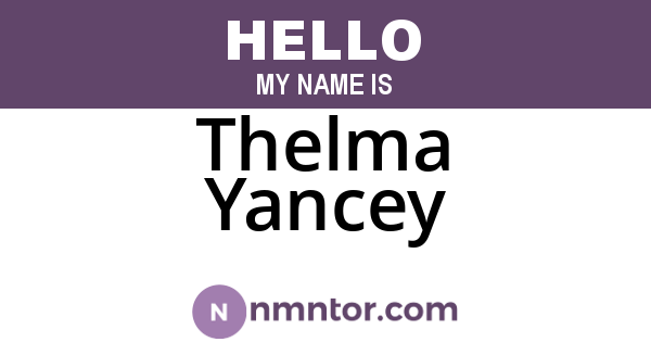 Thelma Yancey