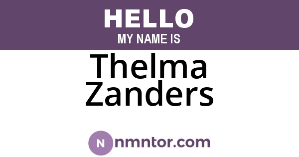 Thelma Zanders