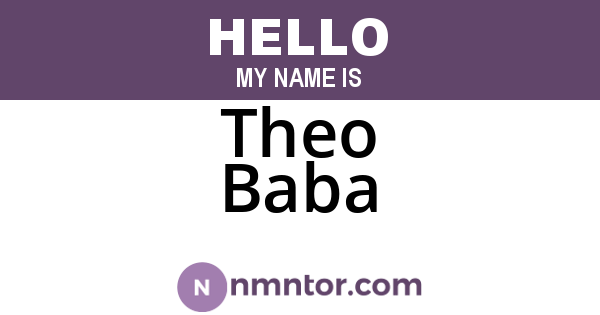 Theo Baba