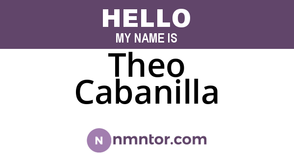 Theo Cabanilla