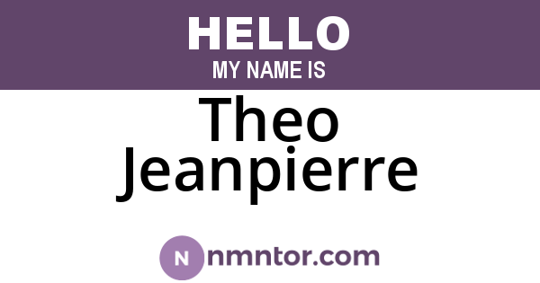 Theo Jeanpierre