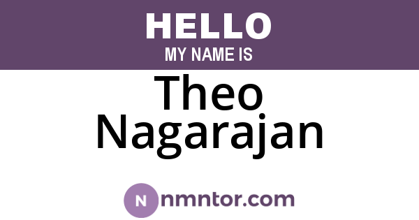 Theo Nagarajan