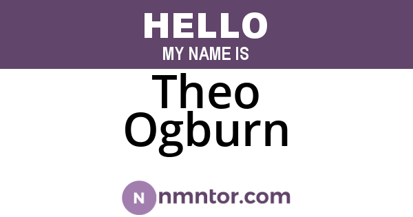 Theo Ogburn