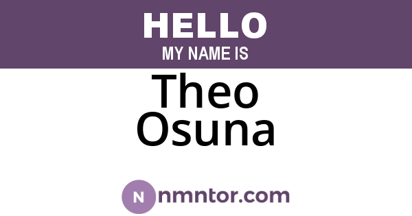 Theo Osuna