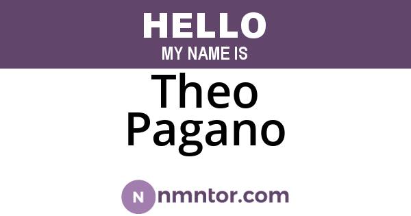 Theo Pagano