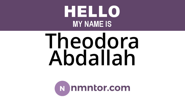 Theodora Abdallah