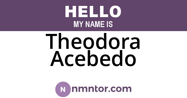 Theodora Acebedo