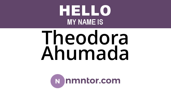 Theodora Ahumada