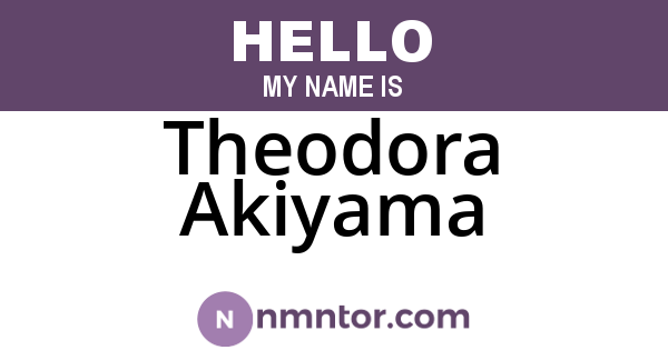 Theodora Akiyama