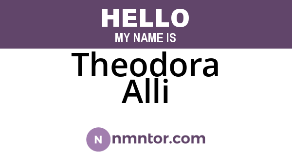 Theodora Alli