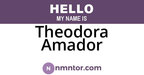 Theodora Amador