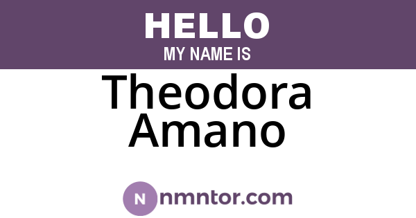 Theodora Amano