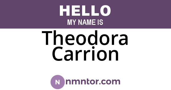 Theodora Carrion