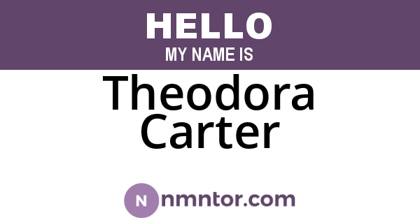 Theodora Carter