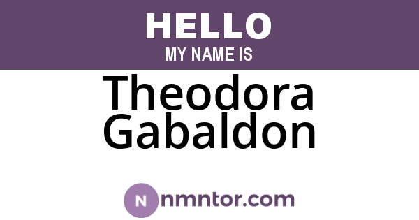 Theodora Gabaldon