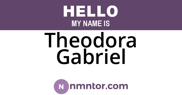 Theodora Gabriel