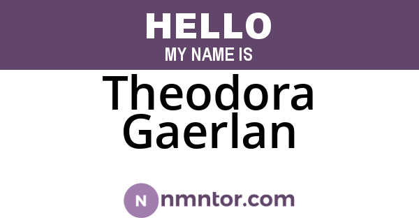 Theodora Gaerlan