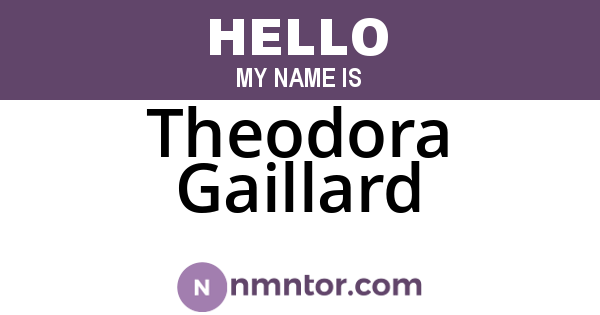 Theodora Gaillard