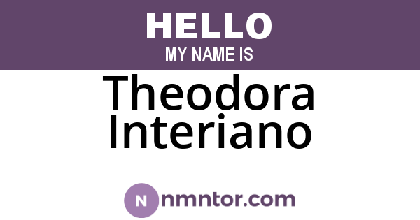Theodora Interiano