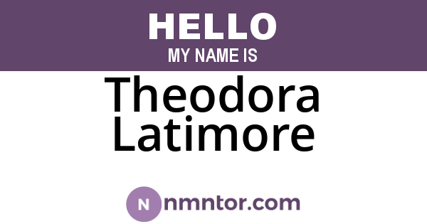 Theodora Latimore