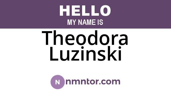 Theodora Luzinski