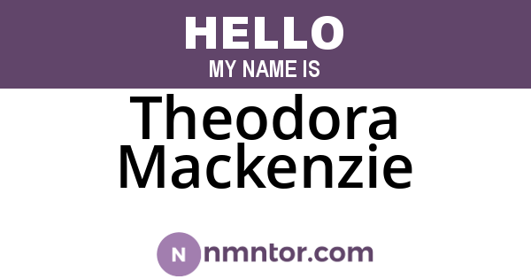 Theodora Mackenzie