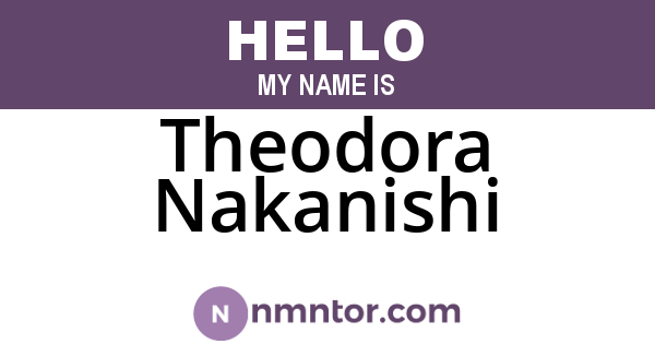 Theodora Nakanishi