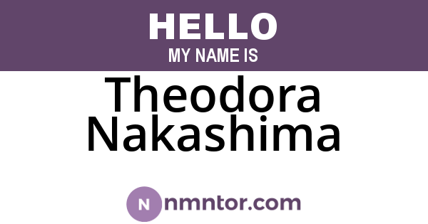 Theodora Nakashima