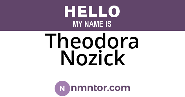 Theodora Nozick