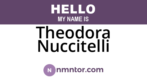 Theodora Nuccitelli