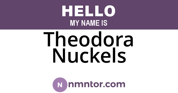 Theodora Nuckels