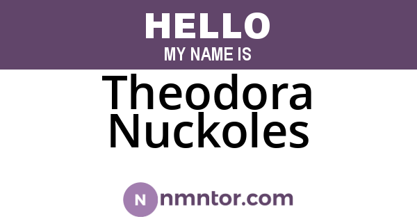 Theodora Nuckoles