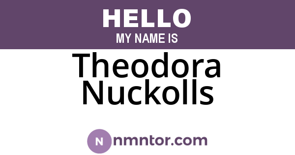 Theodora Nuckolls