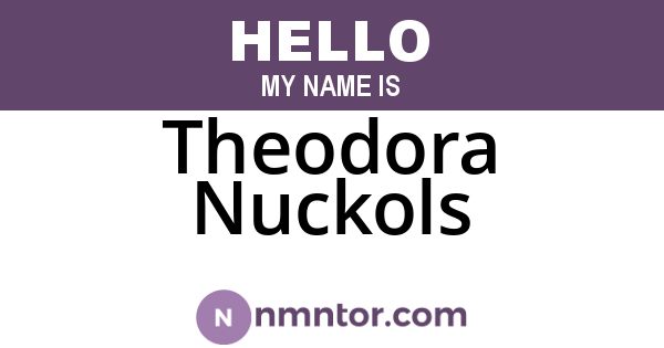 Theodora Nuckols