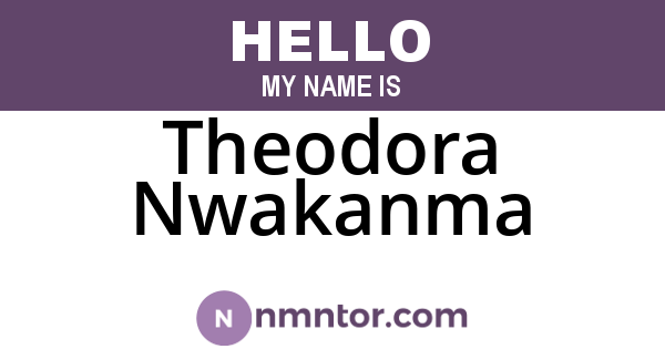Theodora Nwakanma